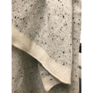 Rag & Bone cashmere grey black white speckle scarf